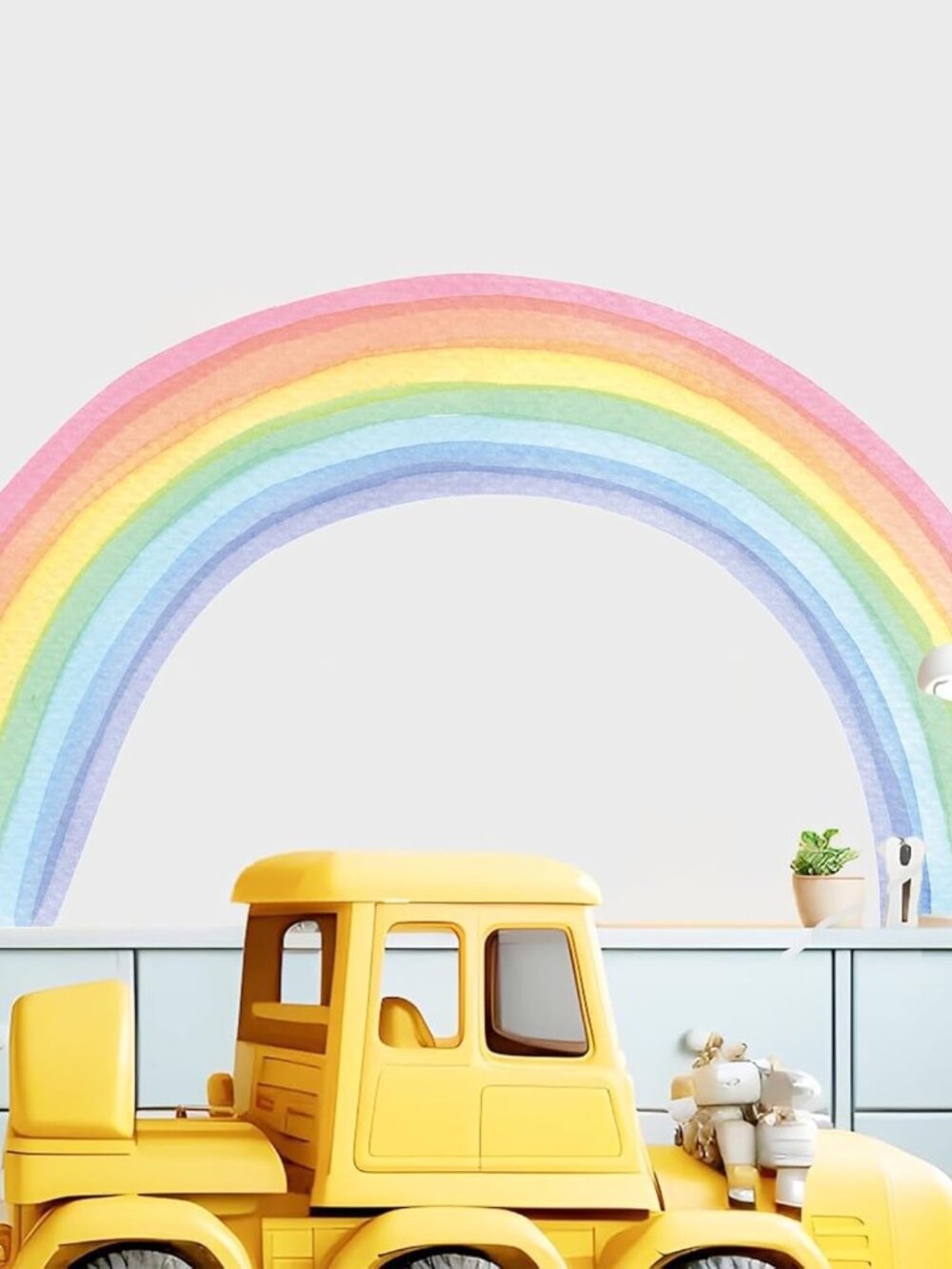 Large Rainbow Wall Decals - Colorful Wallpaper and Wall Stickers for Girls' Bedr